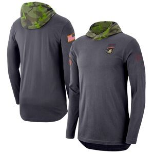 Men's FSU Gray Camouflage Hooded Shirt